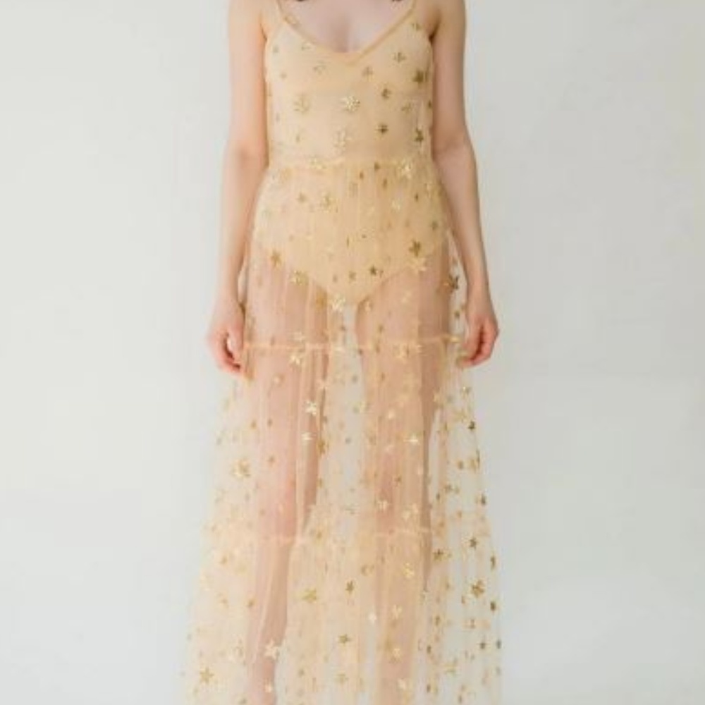 Menthe : Wish Upon a Star Mesh Topper in Peach - Picture 3 of 4